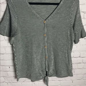 GYFT button knitted tee